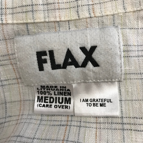 FLAX Linen Peter Pan Collar Shirt Jacket Shacket Medium - Picture 14 of 14